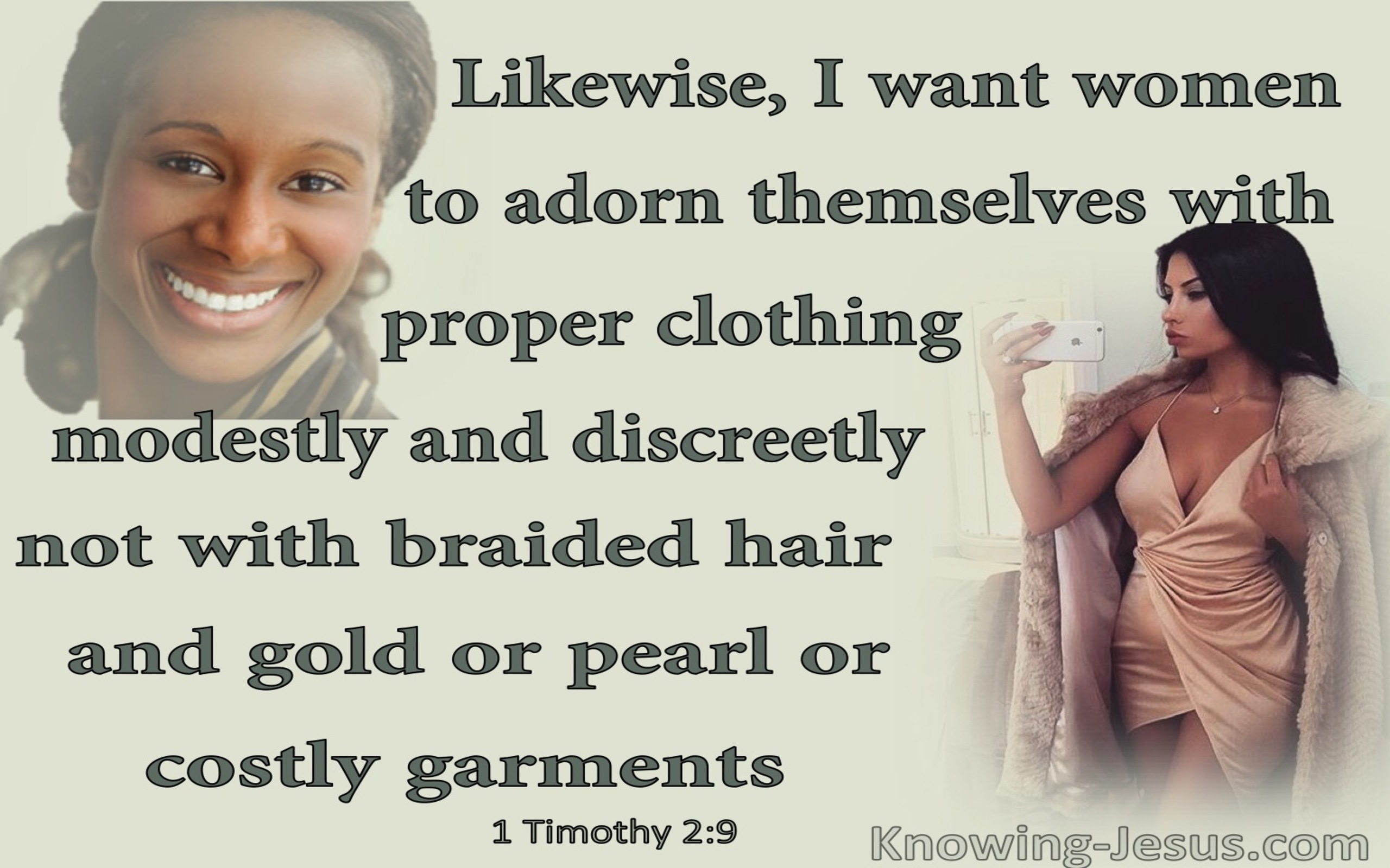 1 Timothy 2:9 Women Should Wear Modest Clothing (aqua)